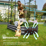 KING BIRD 6x3x1ft Raised Garden Bed with Arched Trellis