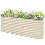 KING BIRD 8x2x3ft Raised Garden Bed 12 in 1 Beige