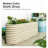 KING BIRD 8x2x3ft Raised Garden Bed 12 in 1 Beige