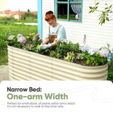 KING BIRD 8x2x3ft Raised Garden Bed 12 in 1 Beige