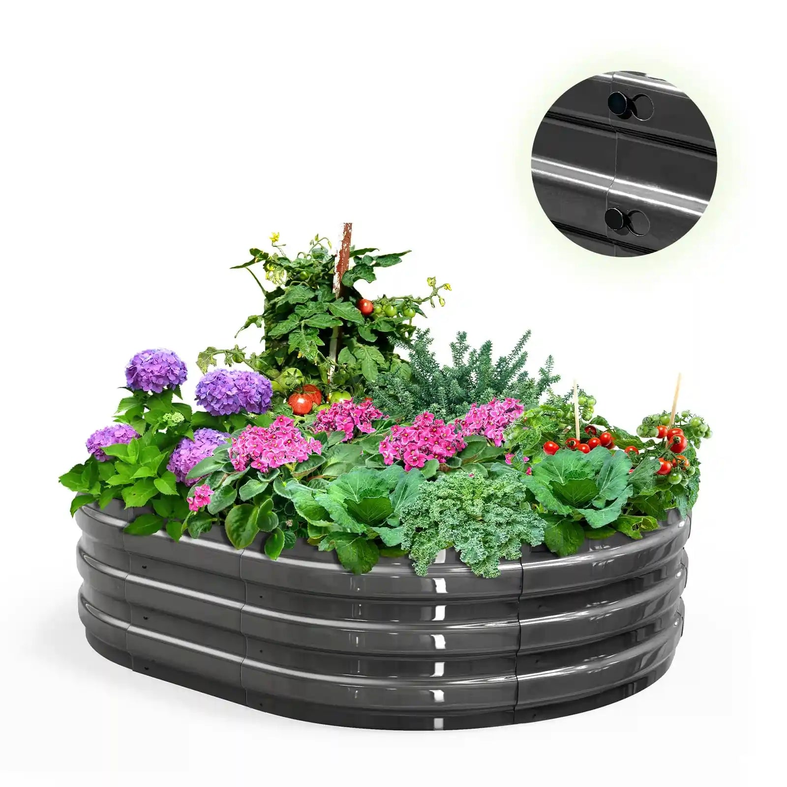 KING BIRD Screwless Raised Garden Bed 4x3x1ft#size_4x3x1ft