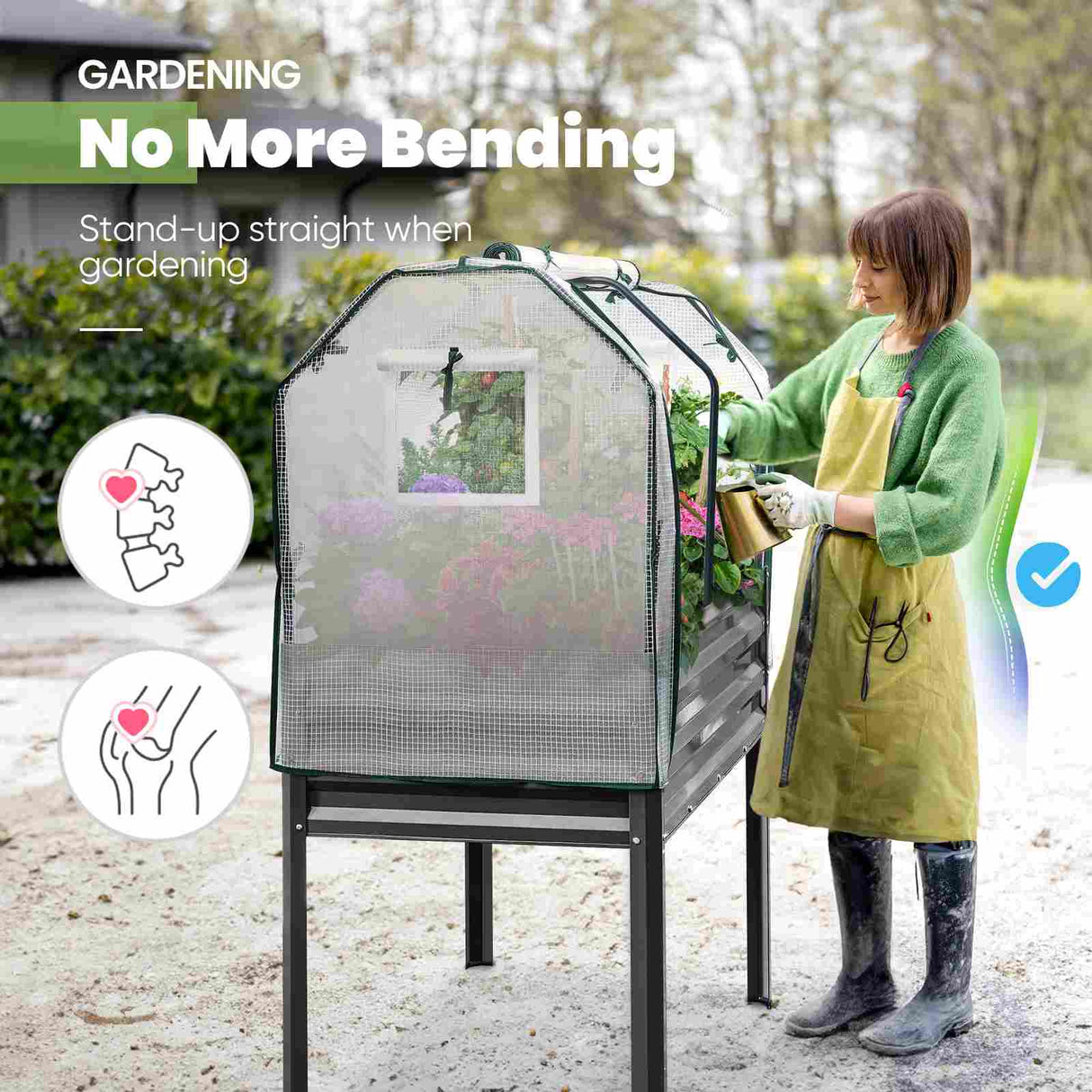 KING BIRD 47"×24"×56" Elevated Raised Garden Bed