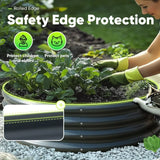 KING BIRD 4x4x1ft Round Garden Bed (2-Pack) Dark Grey