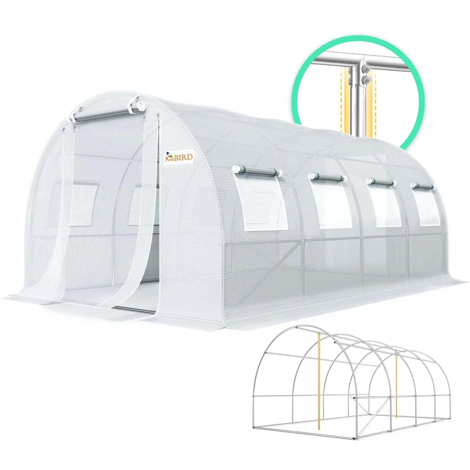 Tunnel Garden Plant Hot Greenhouse#color_20ft-White