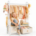 Kids Clothing Rack with Storage Drawer#color_White