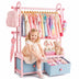Kids Dress Up Rack with Hooks & Rod#color_Pink