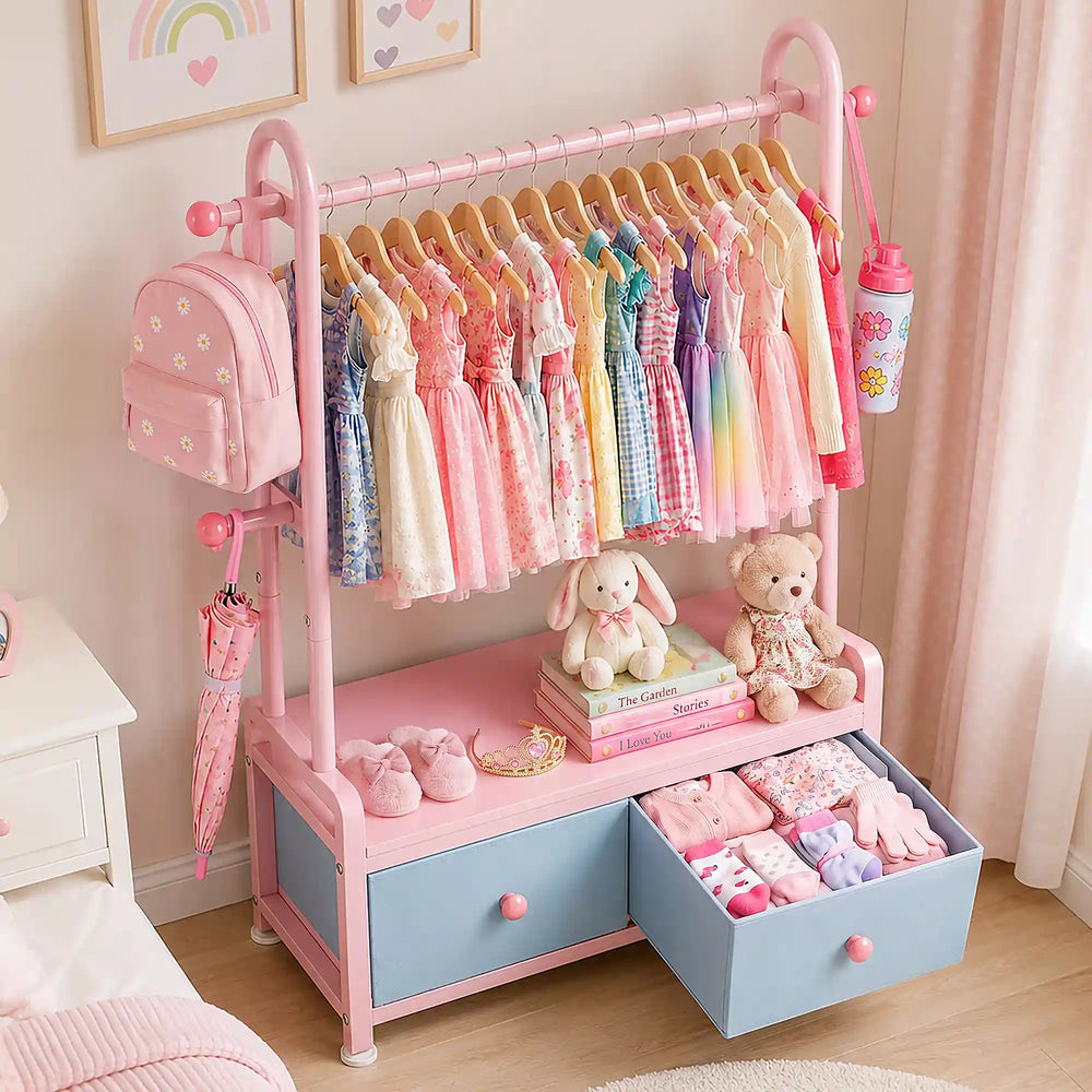 Organize Dress Up Storage & School Uniforms#color_Pink