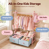 an ideal toddler clothing rack#color_Pink