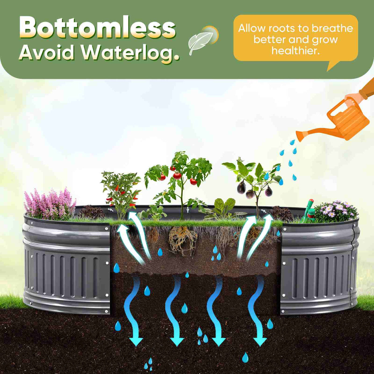 King Bird 6x2x1ft Raised Garden Bed