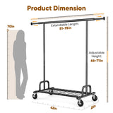MAXLEAD HOME 525LBS Collapsible Gold Garment Rack