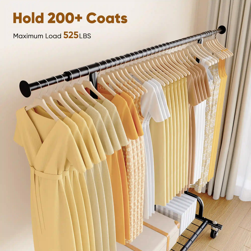 MAXLEAD HOME 525LBS Collapsible Gold Garment Rack