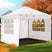 Quictent 10x10 ft Pop up Canopy with Sidewalls#color_white