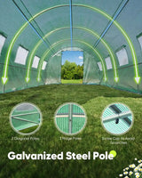 2 diagonal poles and 3 ridge poles#color_green