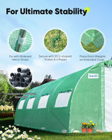 Galvanized steel poles for ultimate stability#color_green