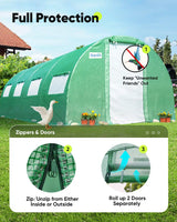 Zippers and 2 doors for full protection#color_green