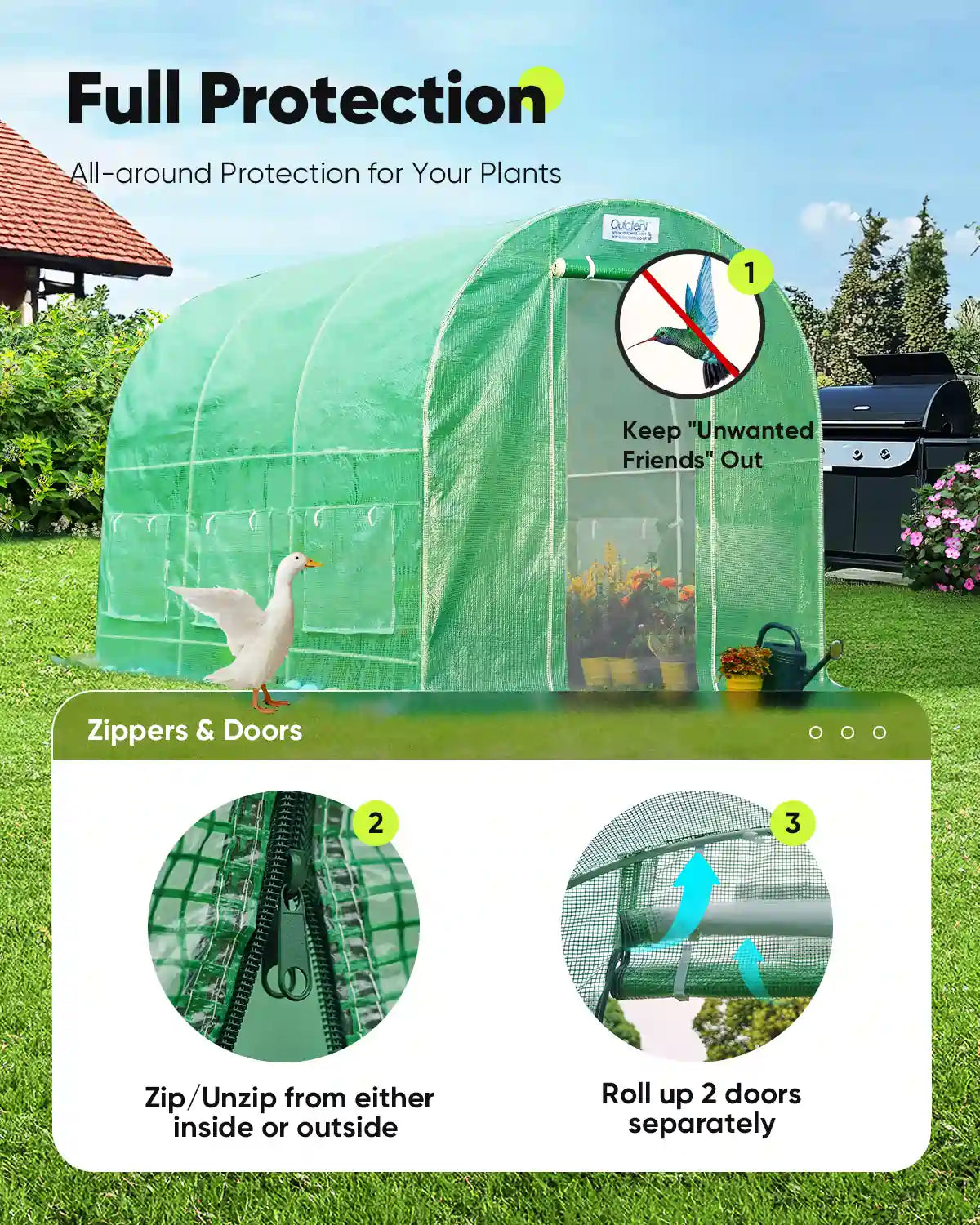 All-around protection for your plants#color_green (with 2 doors)