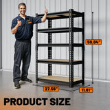 HOKEEPER Industrial Heavy-Duty 5-Tier Adjustable Steel Shelving Unit