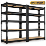 HOKEEPER Industrial Heavy-Duty 5-Tier Adjustable Steel Shelving Unit