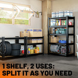 HOKEEPER Industrial Heavy-Duty 5-Tier Adjustable Steel Shelving Unit