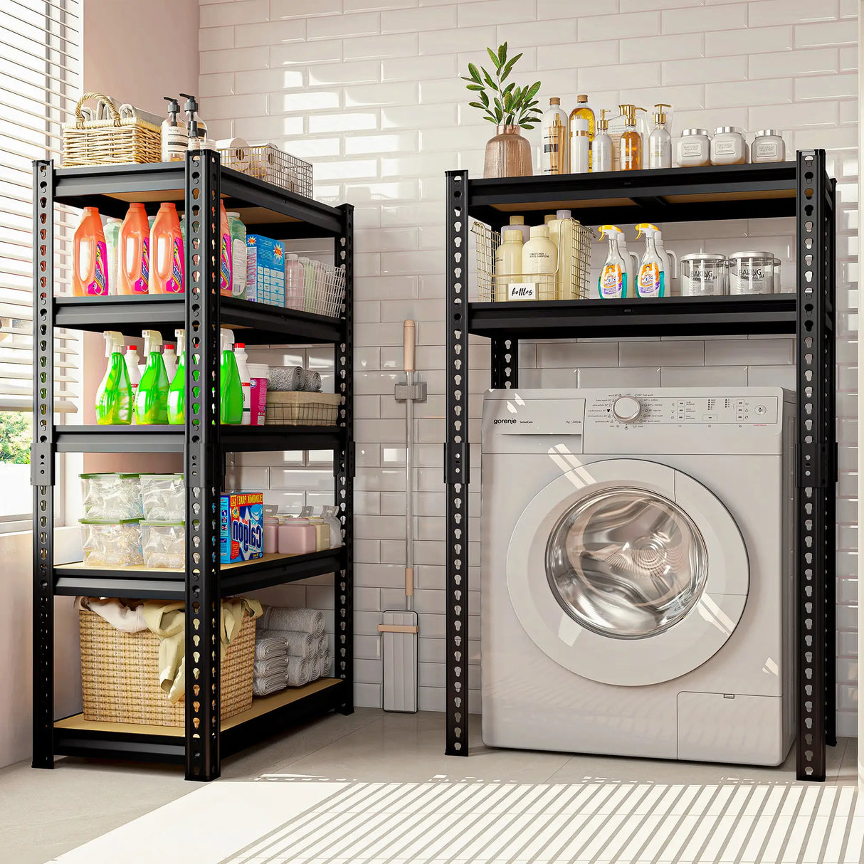 HOKEEPER Industrial Heavy-Duty 5-Tier Adjustable Steel Shelving Unit