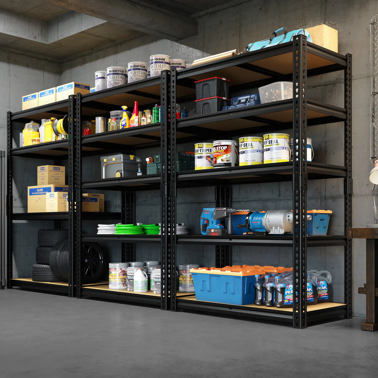 HOKEEPER Industrial Heavy-Duty 5-Tier Adjustable Steel Shelving Unit