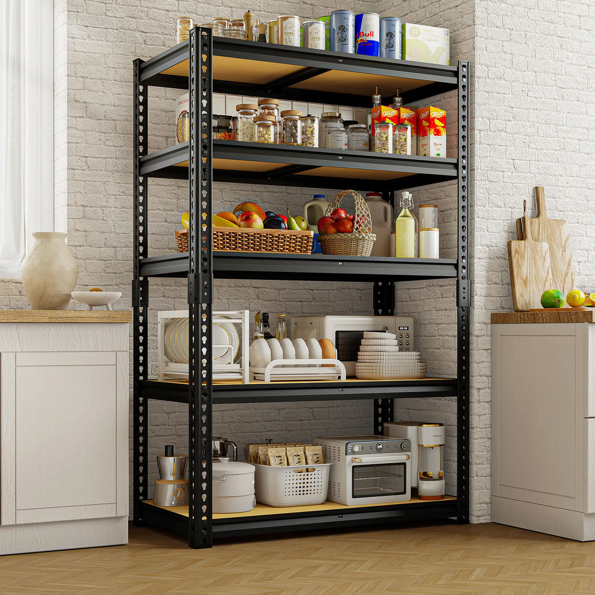 HOKEEPER Industrial Heavy-Duty 5-Tier Adjustable Steel Shelving Unit
