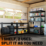 HOKEEPER Industrial Heavy-Duty 5-Tier Adjustable Steel Shelving Unit