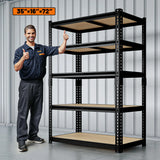 HOKEEPER Industrial Heavy-Duty 5-Tier Adjustable Steel Shelving Unit