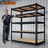 HOKEEPER Industrial Heavy-Duty 5-Tier Adjustable Steel Shelving Unit