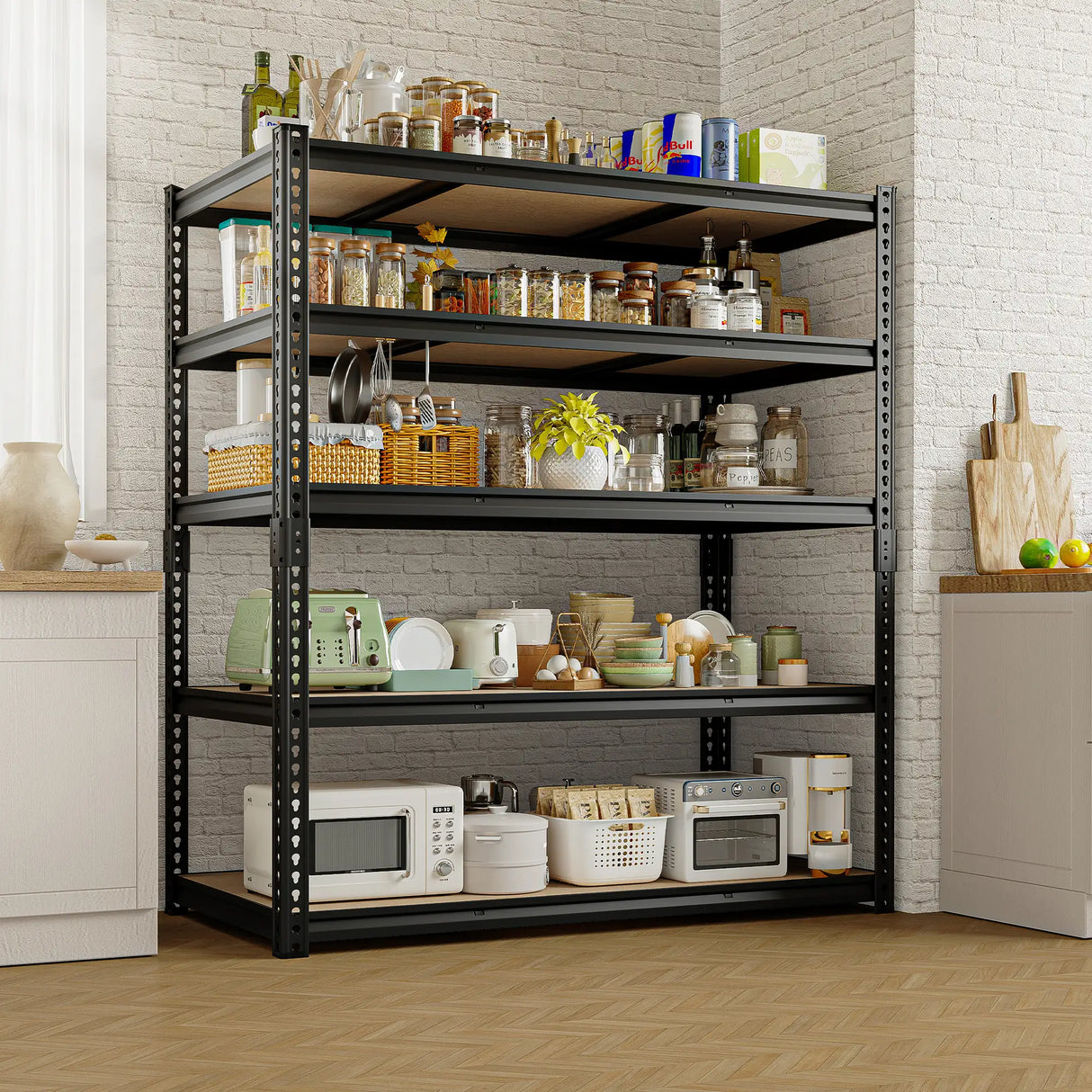 HOKEEPER Industrial Heavy-Duty 5-Tier Adjustable Steel Shelving Unit