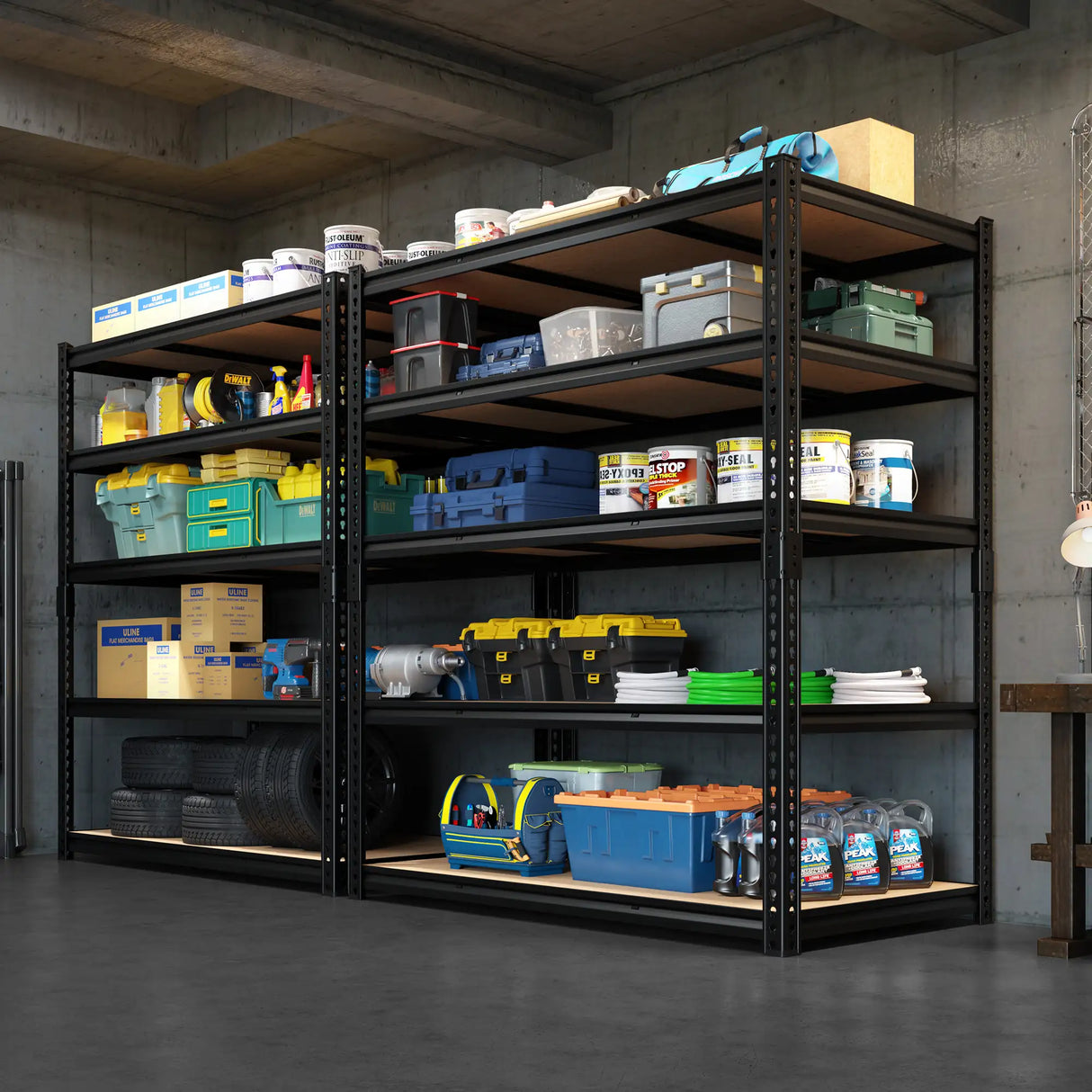 HOKEEPER Industrial Heavy-Duty 5-Tier Adjustable Steel Shelving Unit
