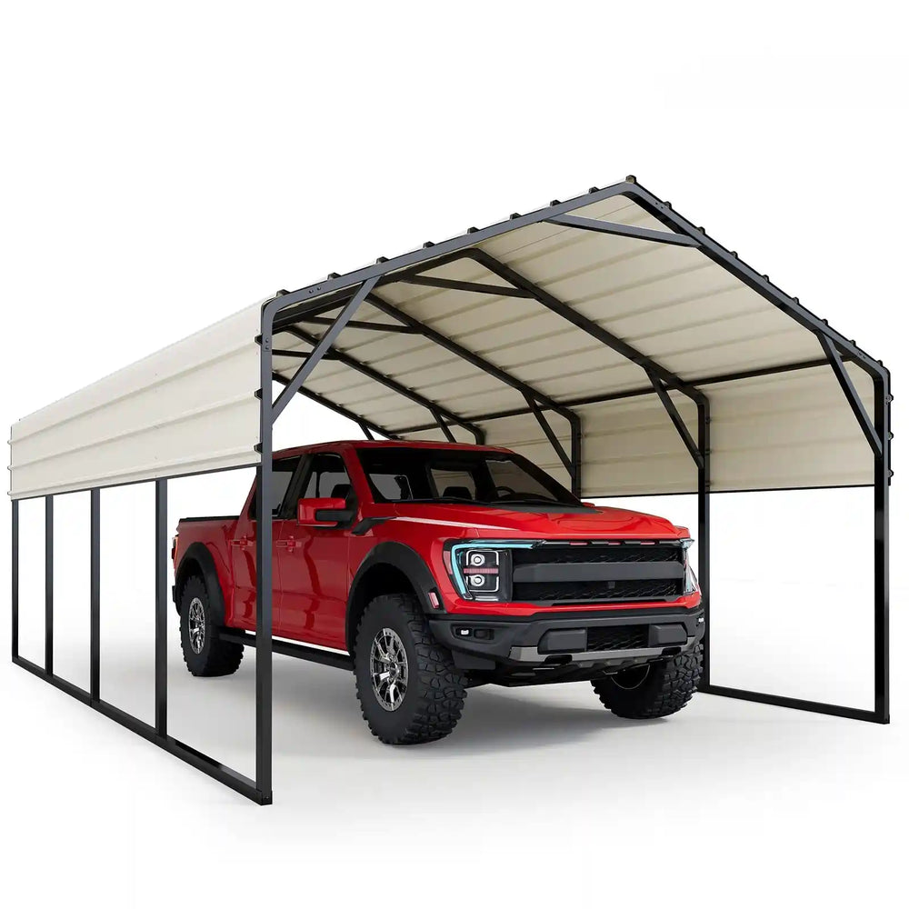 10x20 ft Metal Roof Carport#size_10X20ft
