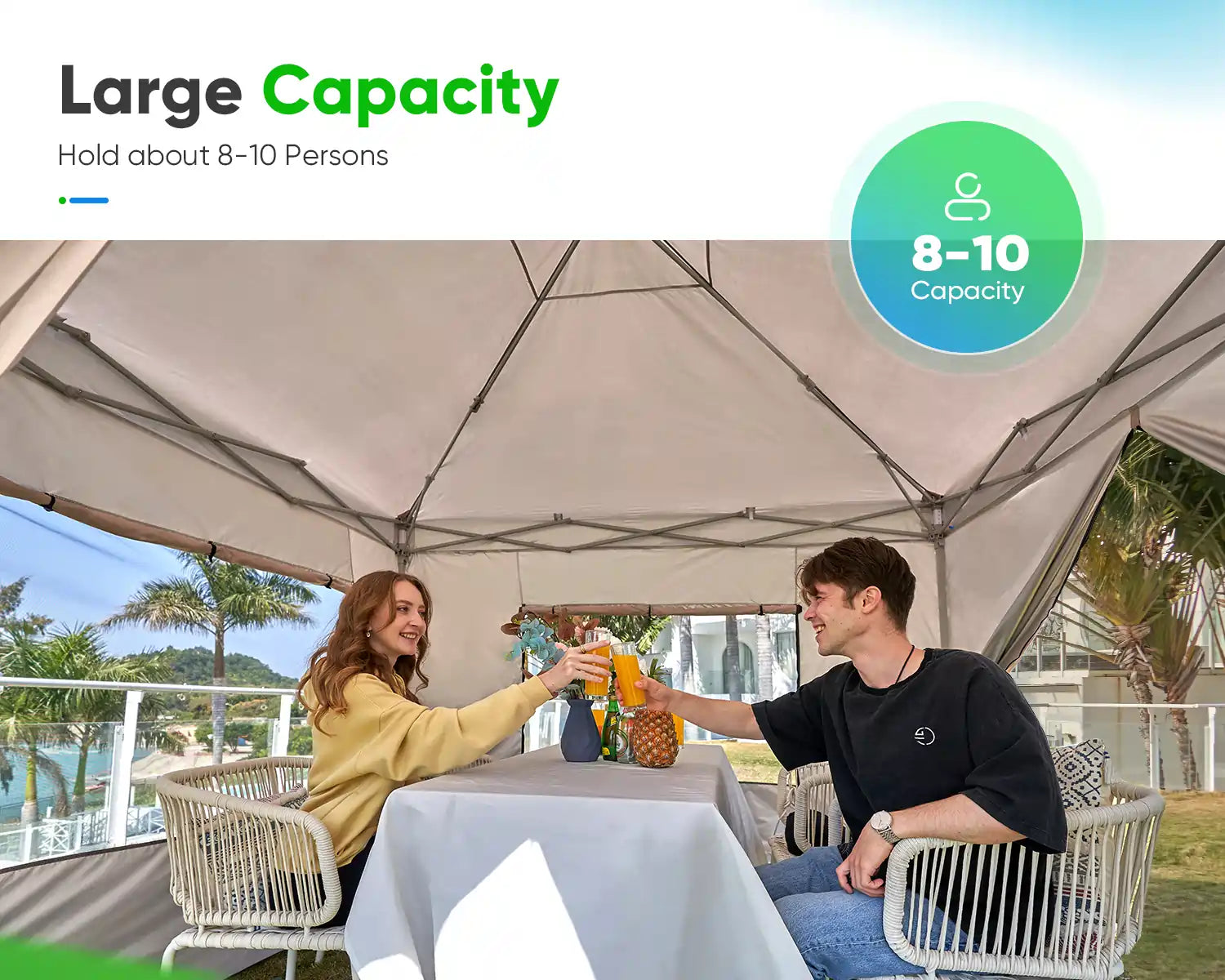 10' x 10' Pop Up Canopy#color_beige (Upgraded)