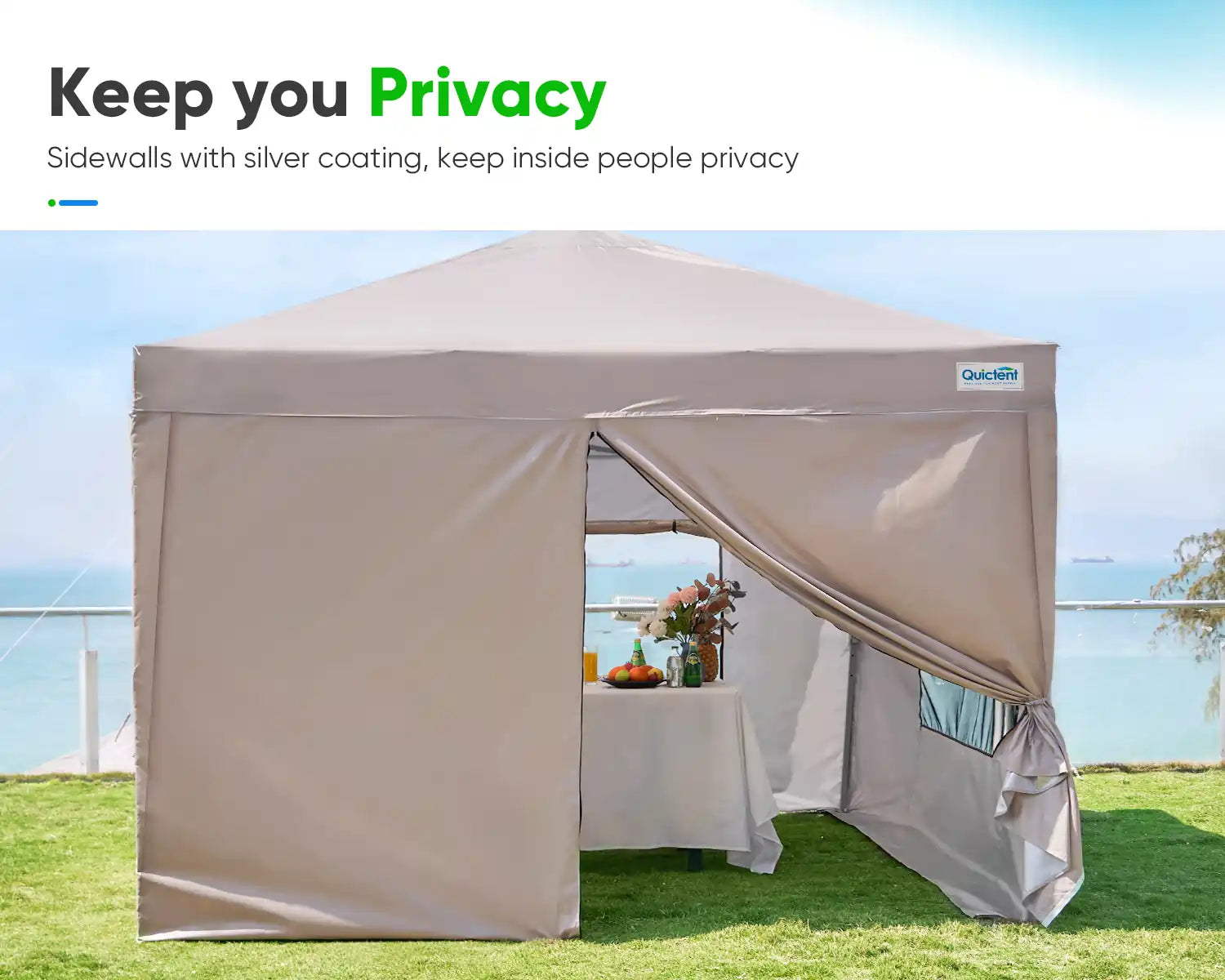10x10 privacy canopy tent#color_beige (Upgraded)