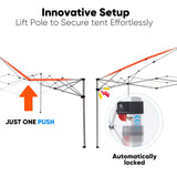 Lift Pole to Secure tent Effortlessly#color_blue