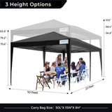 Black 10x20 no side tent size#color_black