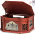ORCC 10-in-1 Bluetooth Nostalgic Turntable Record Player-Mahogany