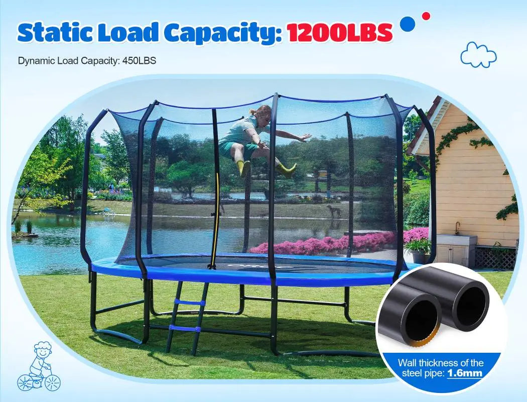 ORCC by MaxLead 1200LBS Outdoor Trampoline with Net