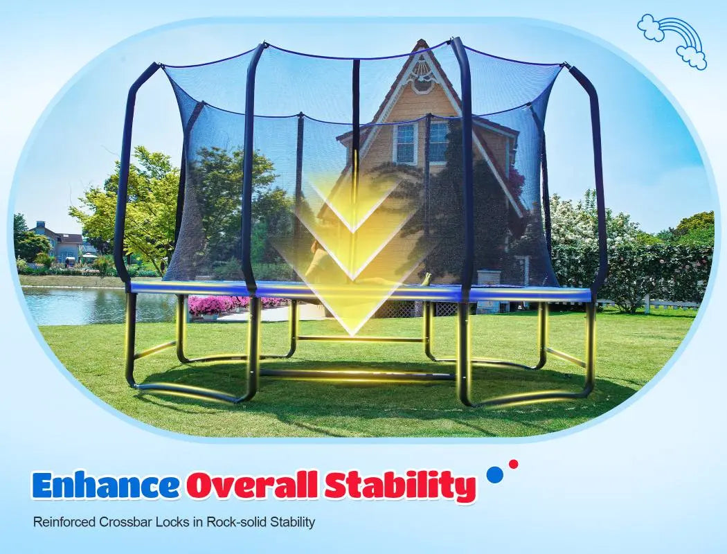ORCC by MaxLead 1200LBS Outdoor Trampoline with Net