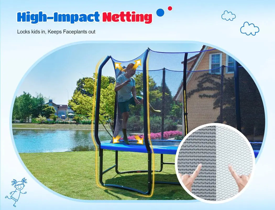 ORCC by MaxLead 1200LBS Outdoor Trampoline with Net