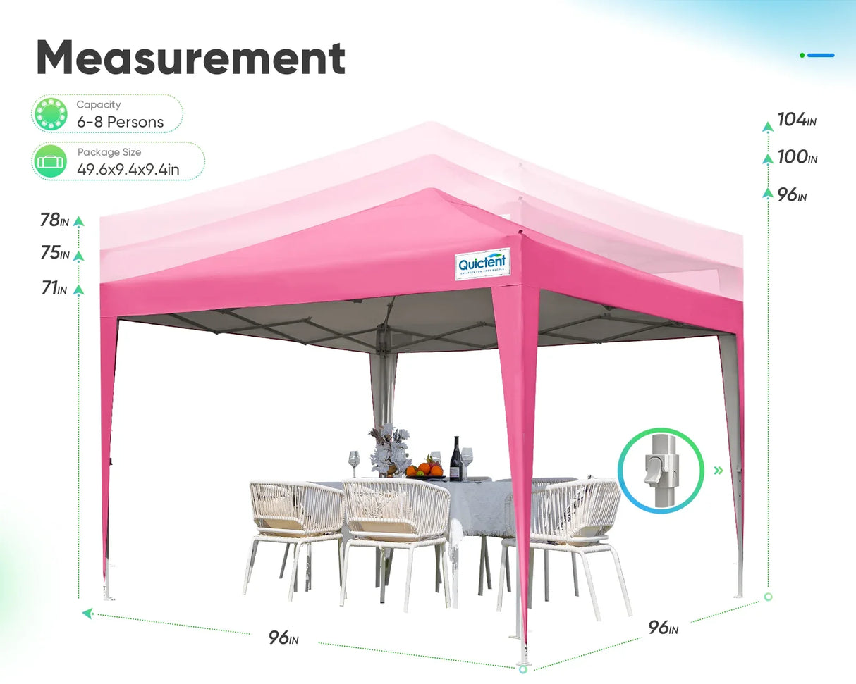 pink 8x8 canopy tent height options#color_pink