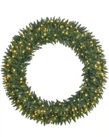 60 inch Large Artificial Pre-Lit Fir Christmas Wreath#size_60"