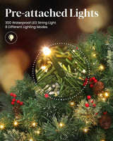 300 LED Lights#size_60" with Berries