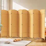 Privacy Double-Weave Room divider Yellow 8-Panel
