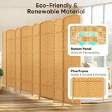 Privacy Double-Weave Room divider Yellow 8-Panel