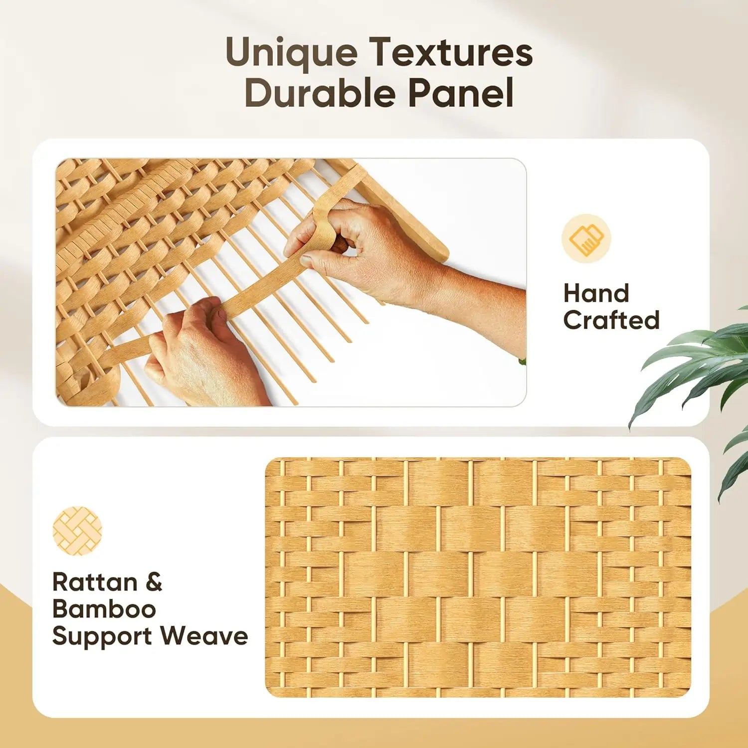 Privacy Double-Weave Room divider Yellow 8-Panel