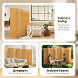 Privacy Double-Weave Room divider Yellow 8-Panel