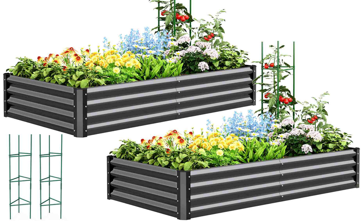 Quictent Raised Garden Bed with Tomato Cage