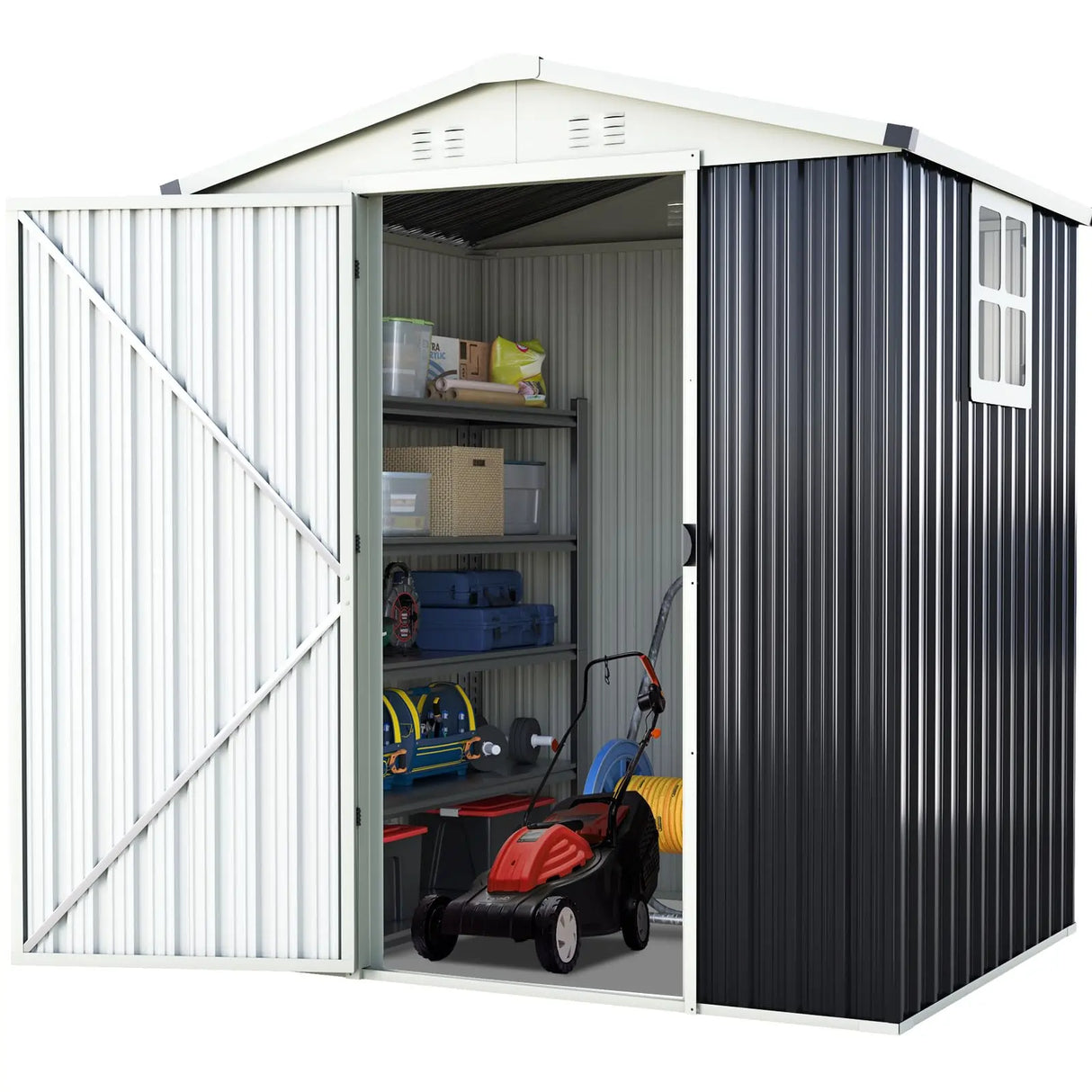 Metal Storage Shed with Combination Lock