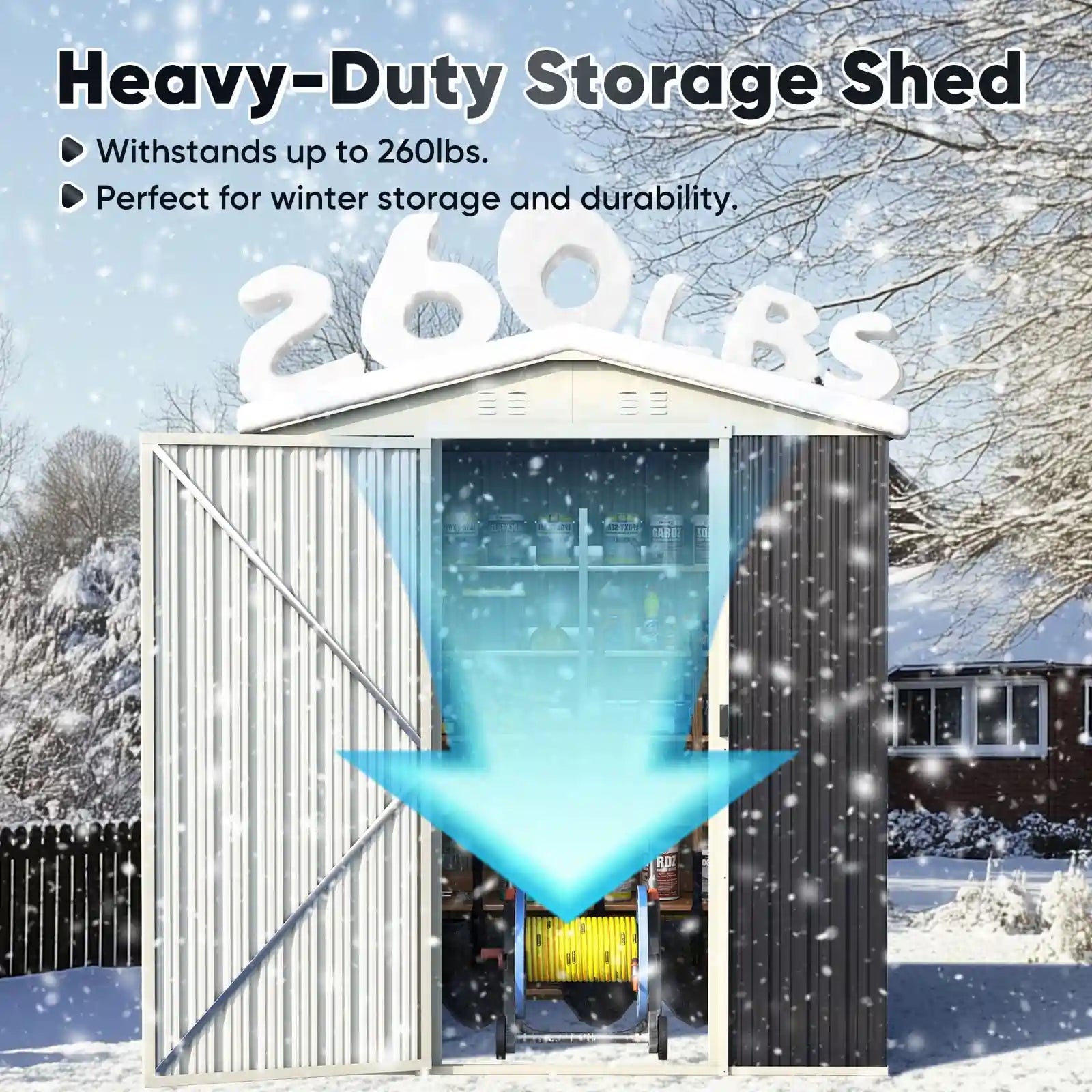 Metal Storage Shed with Combination Lock